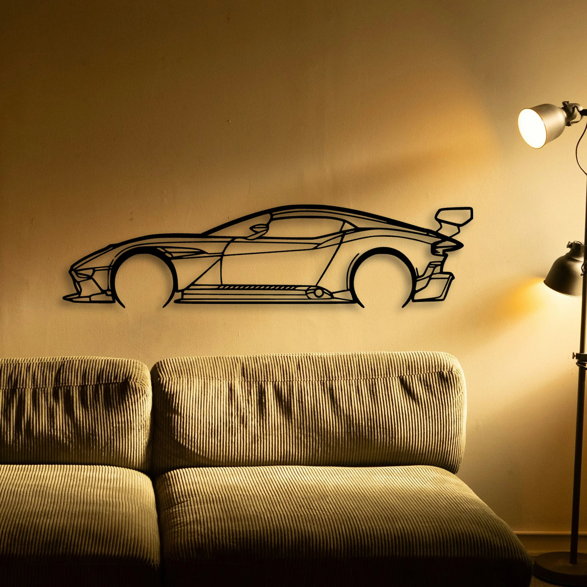 Aston Vulcan Classic Silhouette Metal Wall Art - Tinvibe