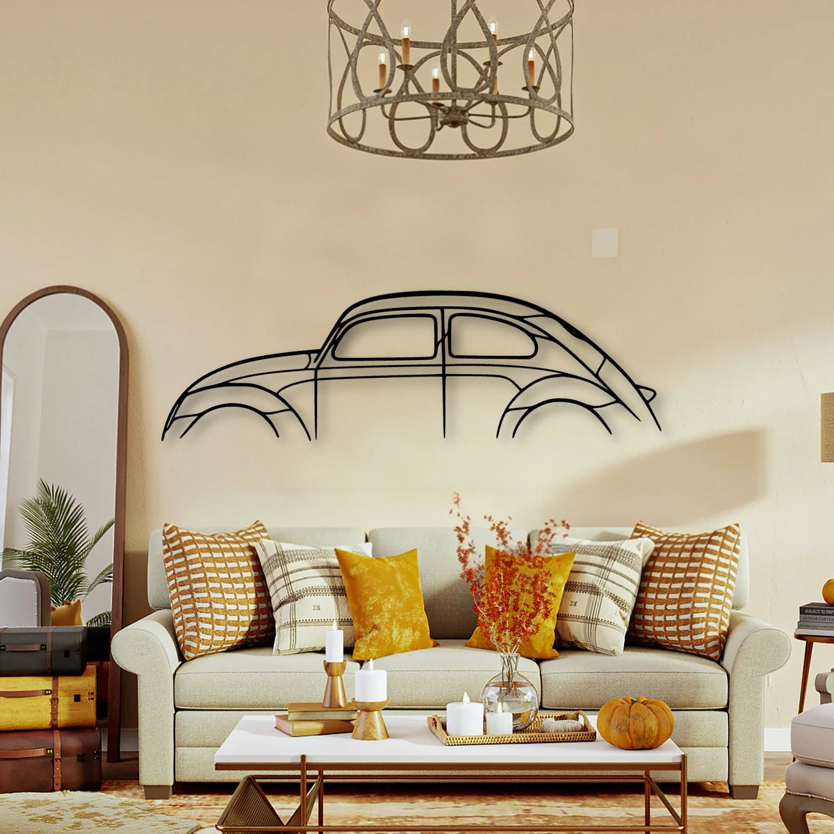 Beetle Classic Silhouette Metal Wall Art - Tinvibe
