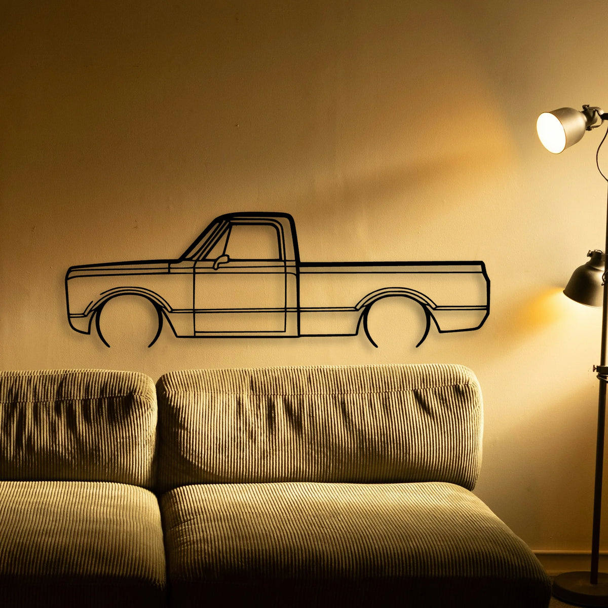 C 10 1971 2 Classic Silhouette Metal Wall Art - Tinvibe