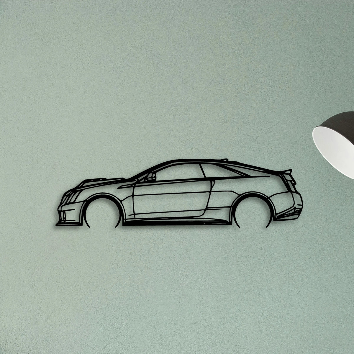 C V Coupe 2011 Classic Silhouette Metal Wall Art - Tinvibe