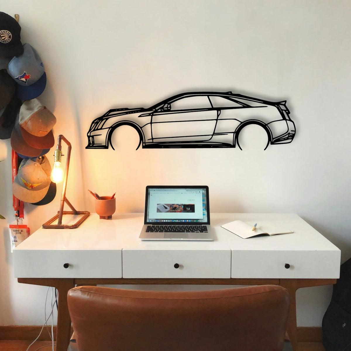 C V Coupe 2011 Classic Silhouette Metal Wall Art - Tinvibe