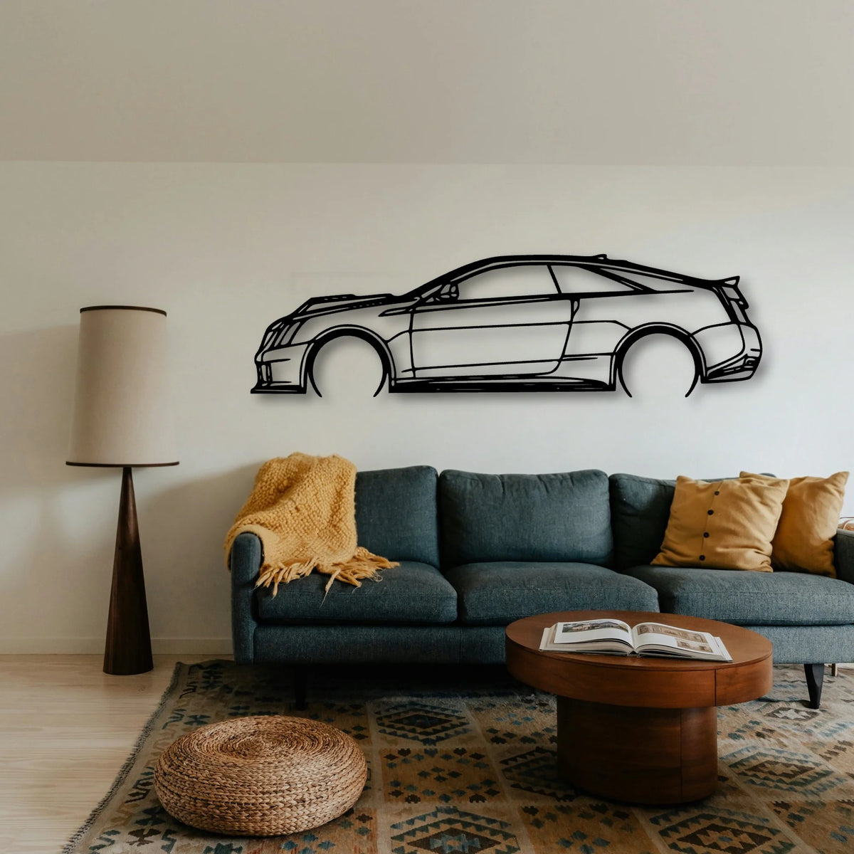 C V Coupe 2011 Classic Silhouette Metal Wall Art - Tinvibe