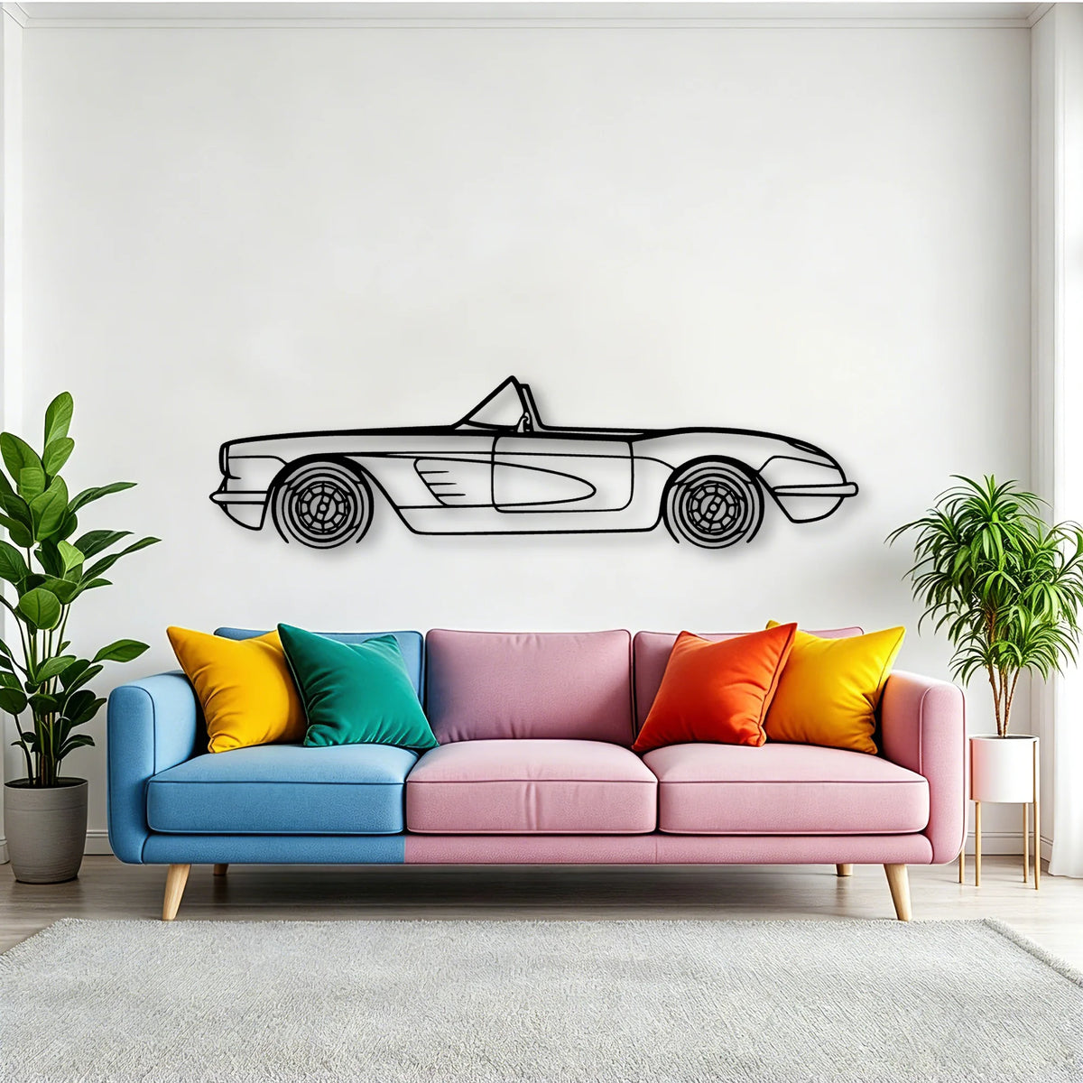 C1 1960 Classic Silhouette Metal Wall Art - Tinvibe