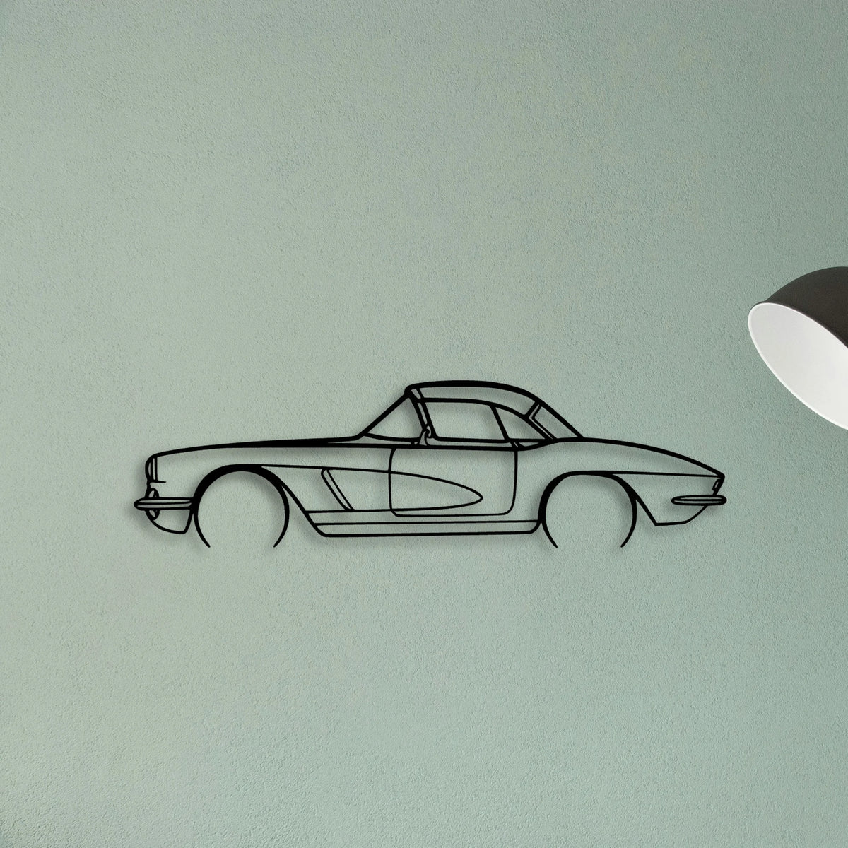 C1 327 1962 Classic Silhouette Metal Wall Art - Tinvibe