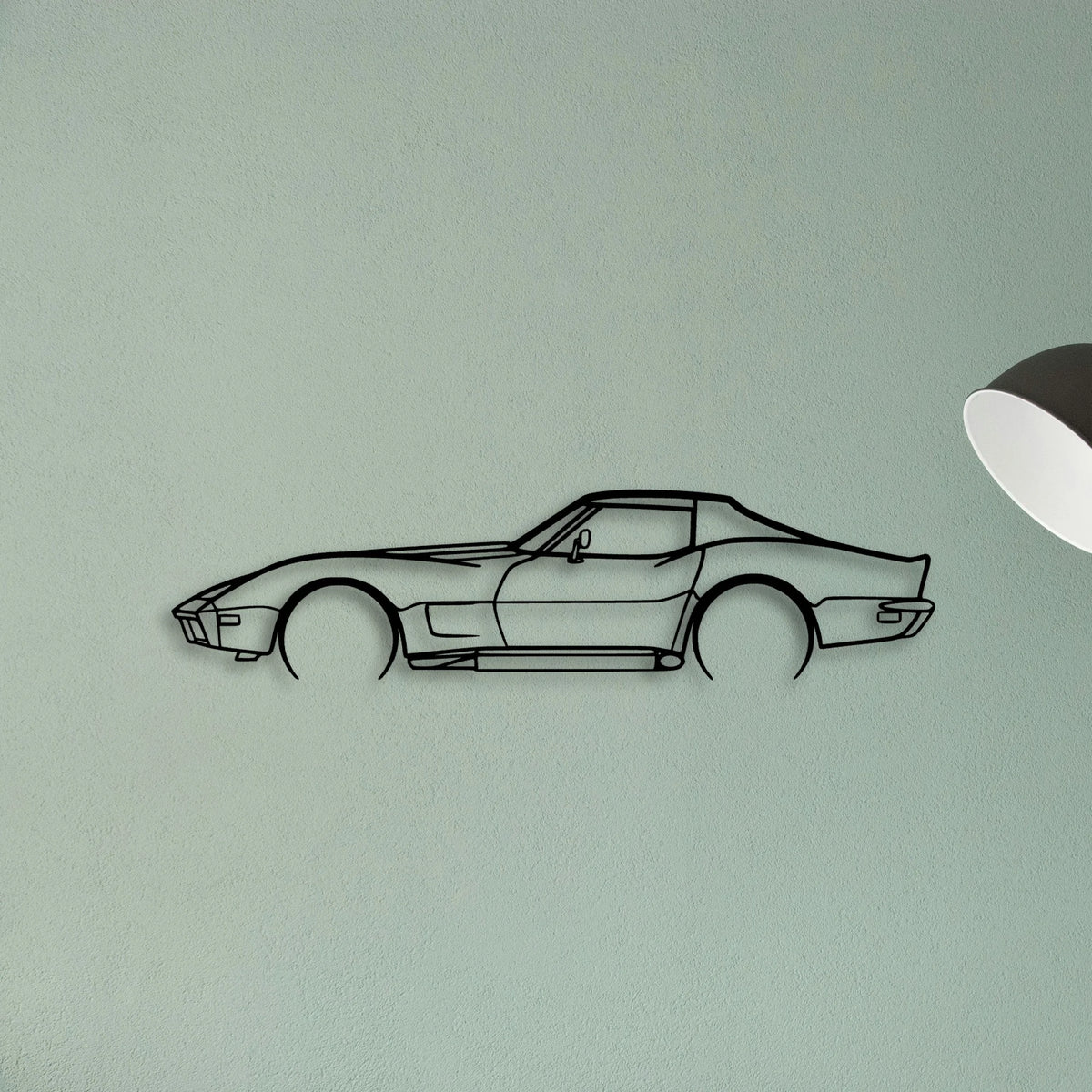 C3 1973 Classic Silhouette Metal Wall Art - Tinvibe