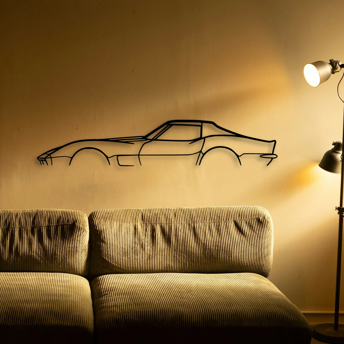 C3 L48 1973 Classic Silhouette Metal Wall Art - Tinvibe