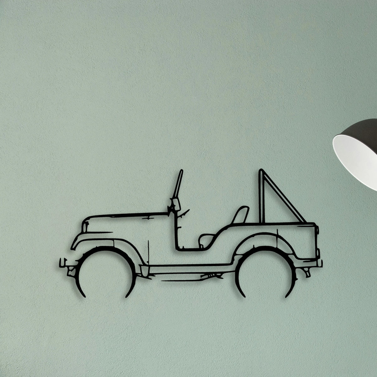 CJ5 1969 Classic Silhouette Metal Wall Art - Tinvibe
