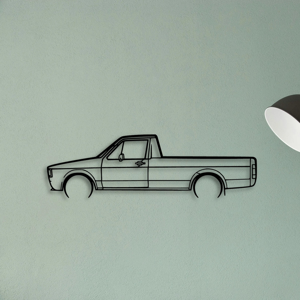 Caddy 1981 Classic Silhouette Metal Wall Art - Tinvibe