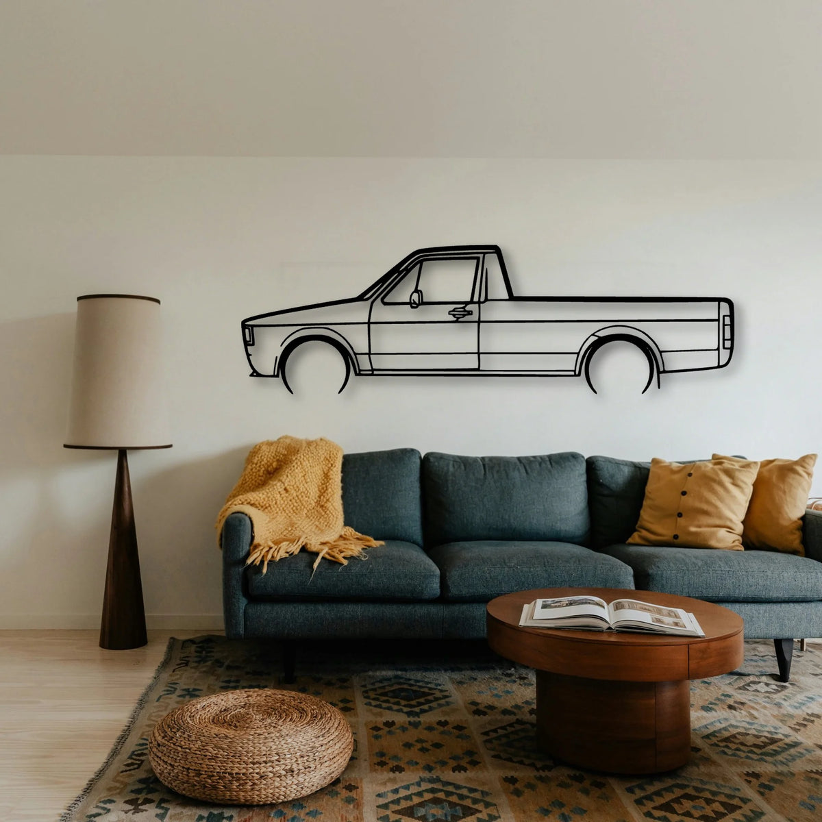 Caddy 1981 Classic Silhouette Metal Wall Art - Tinvibe