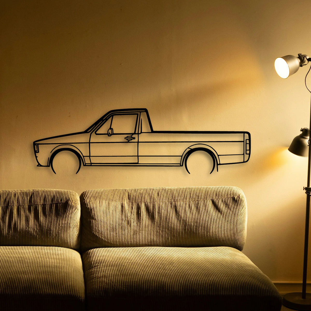 Caddy 1981 Classic Silhouette Metal Wall Art - Tinvibe
