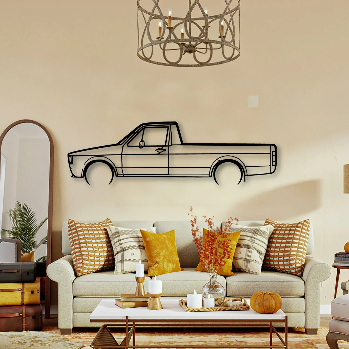 Caddy 1981 Classic Silhouette Metal Wall Art - Tinvibe