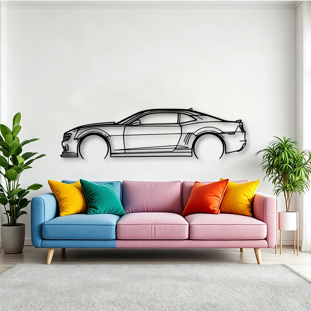 Camaro Classic Silhouette Metal Wall Art - Tinvibe