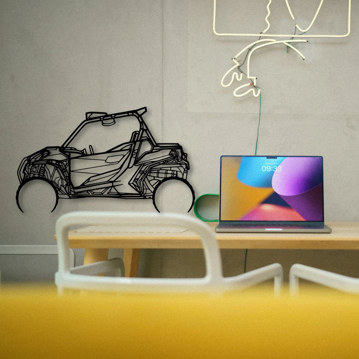 CAN AM Maverick 1000R Classic Silhouette Metal Wall Art - Tinvibe