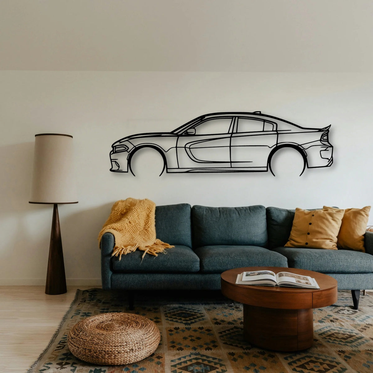 Charger 2017 SRT 2 Classic Silhouette Metal Wall Art - Tinvibe