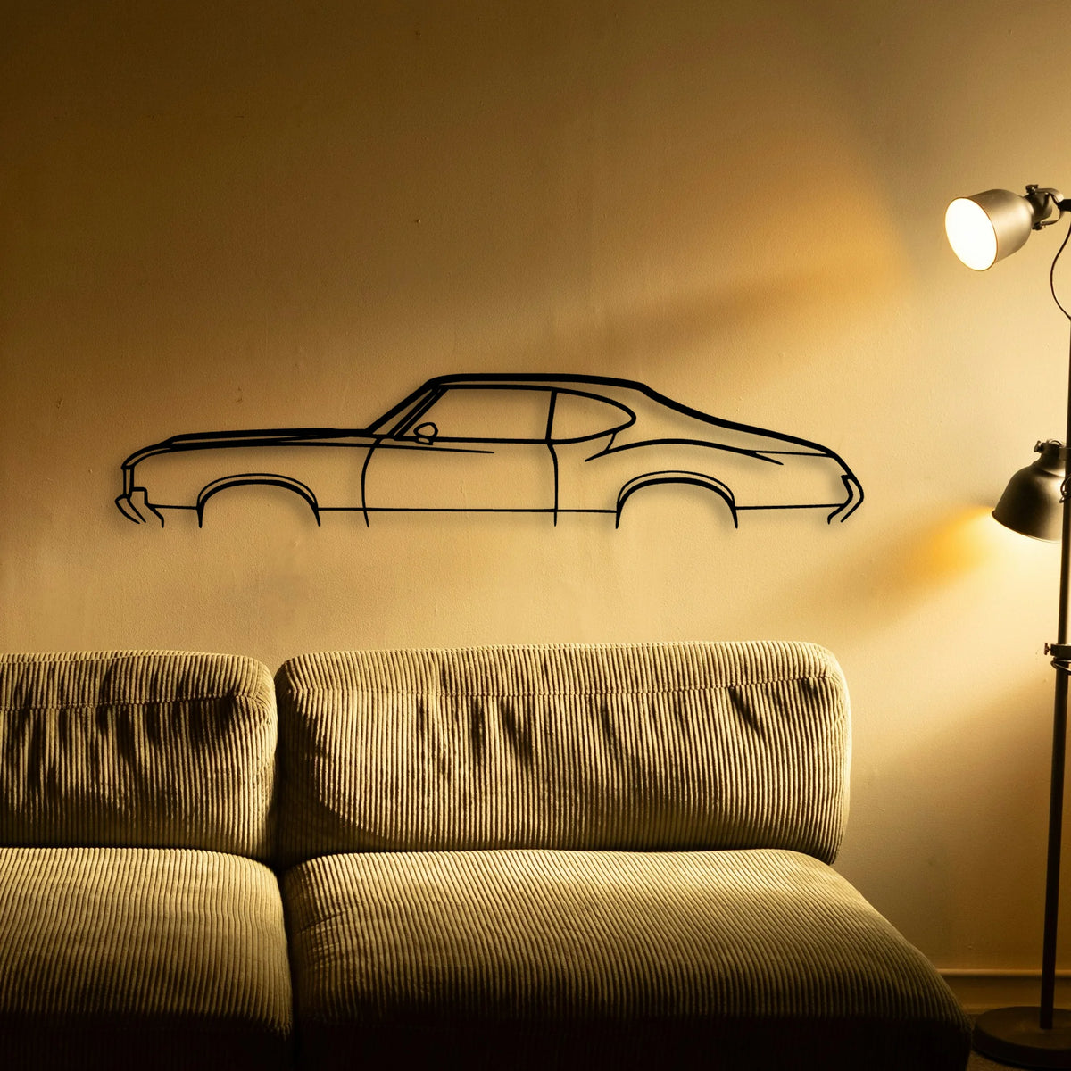 Cutlass 1970 Classic Silhouette Metal Wall Art - Tinvibe