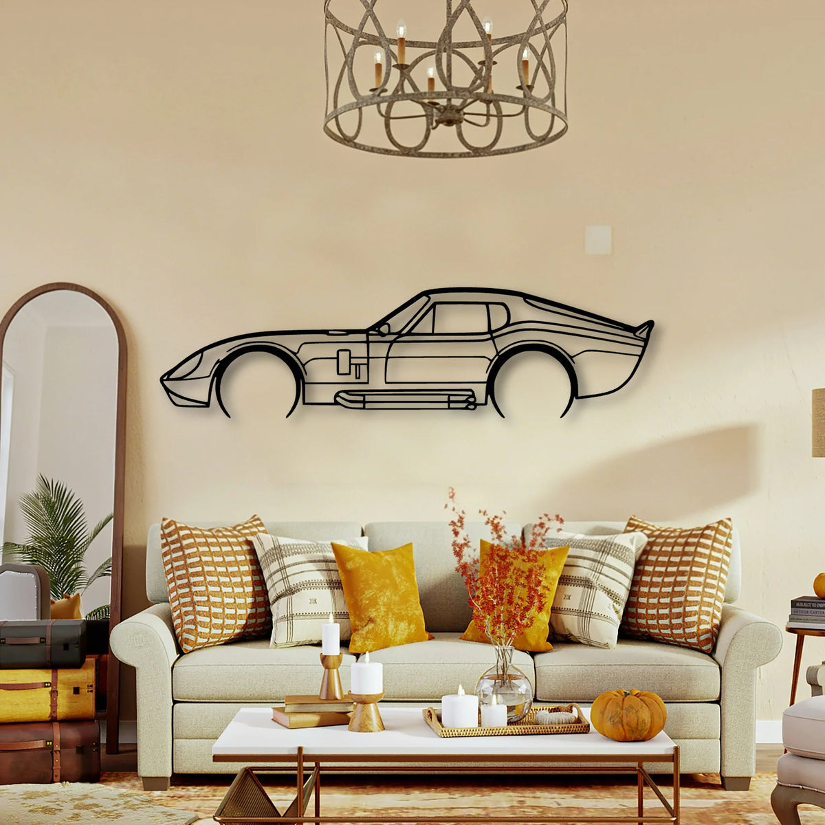 Daytona 1965 Classic Silhouette Metal Wall Art - Tinvibe