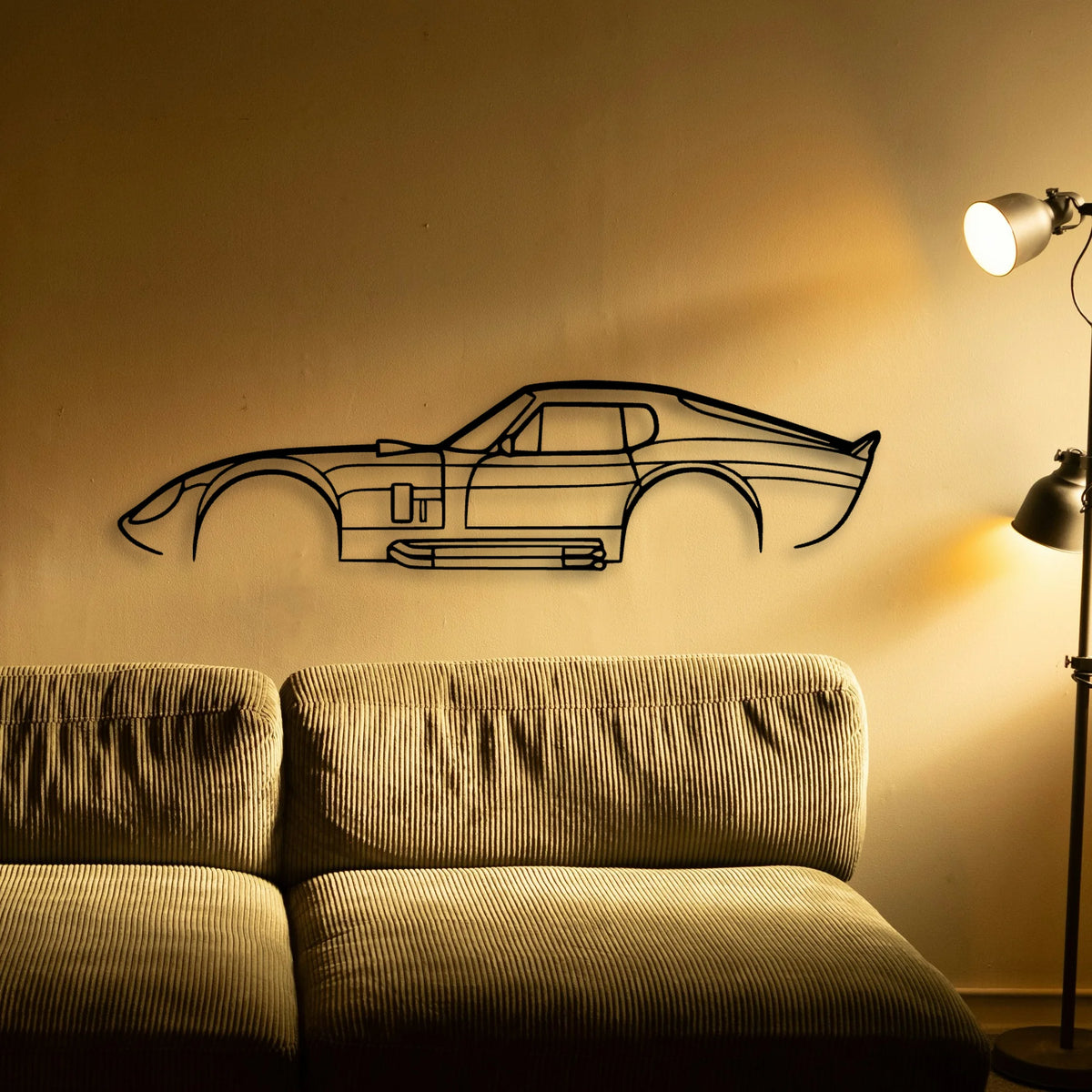 Daytona 1965 2 Classic Silhouette Metal Wall Art - Tinvibe