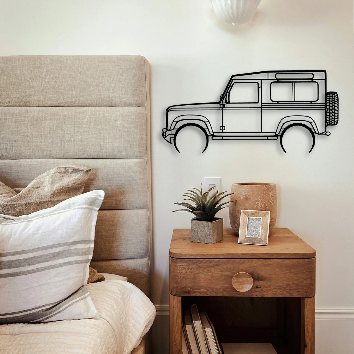 Defender 90 2005 Classic Silhouette Metal Wall Art - Tinvibe