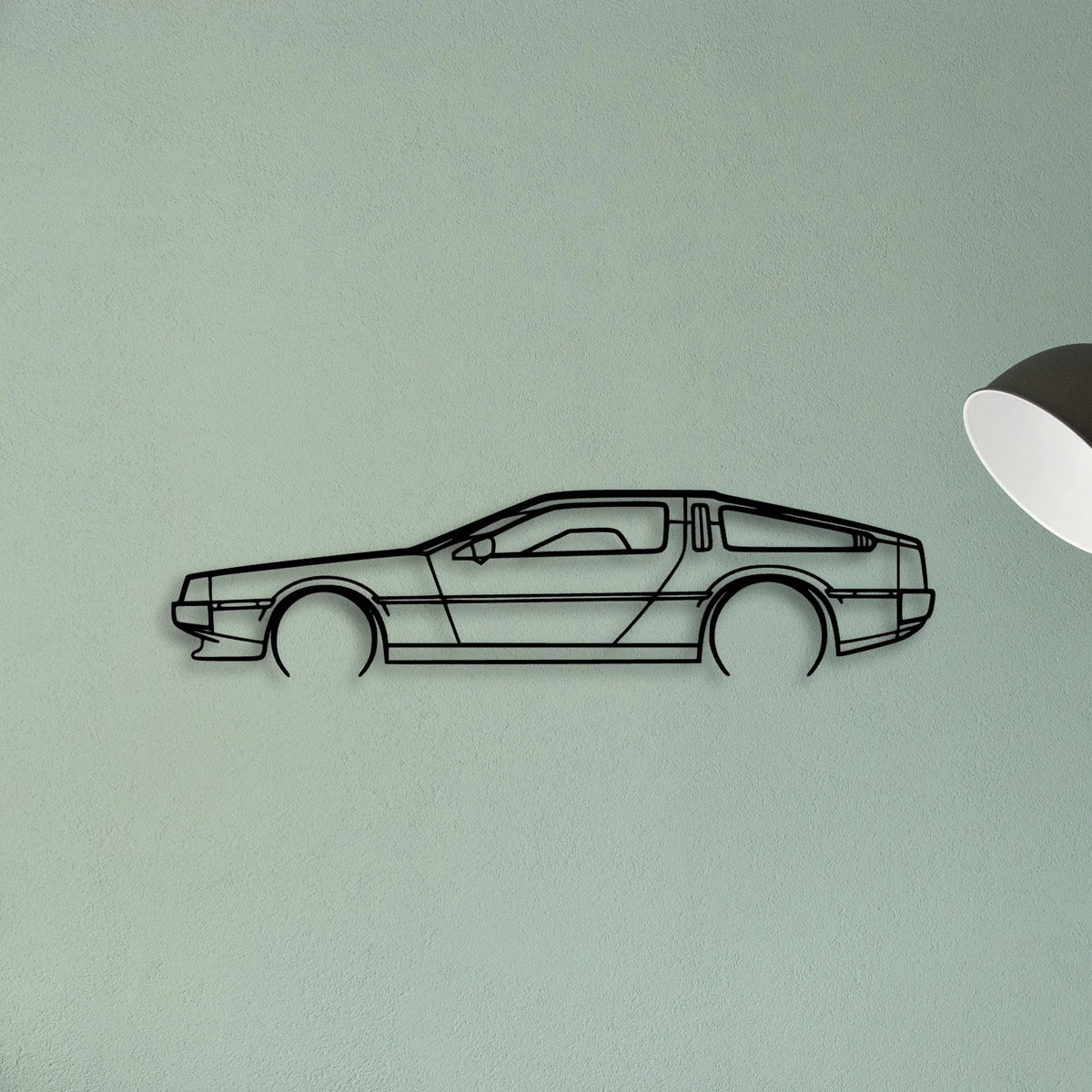 Delorean Classic Silhouette Metal Wall Art - Tinvibe