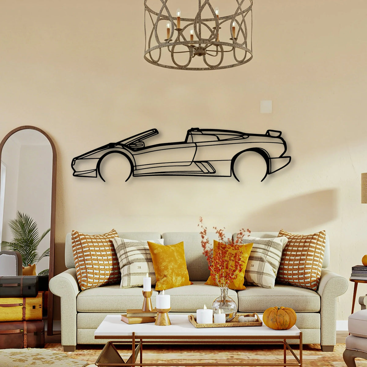 Diablo Roadster 1997 Classic Silhouette Metal Wall Art - Tinvibe