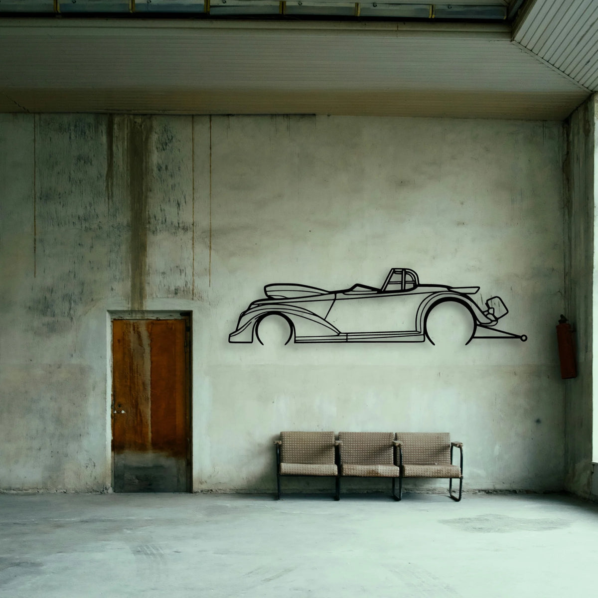 Drag 1937 Classic Silhouette Metal Wall Art - Tinvibe