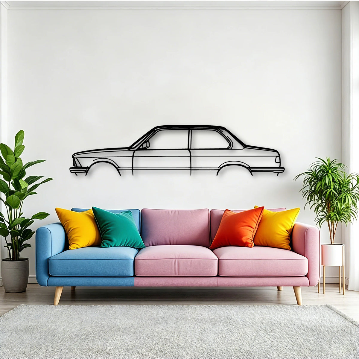 E21 1983 Classic Silhouette Metal Wall Art - Tinvibe