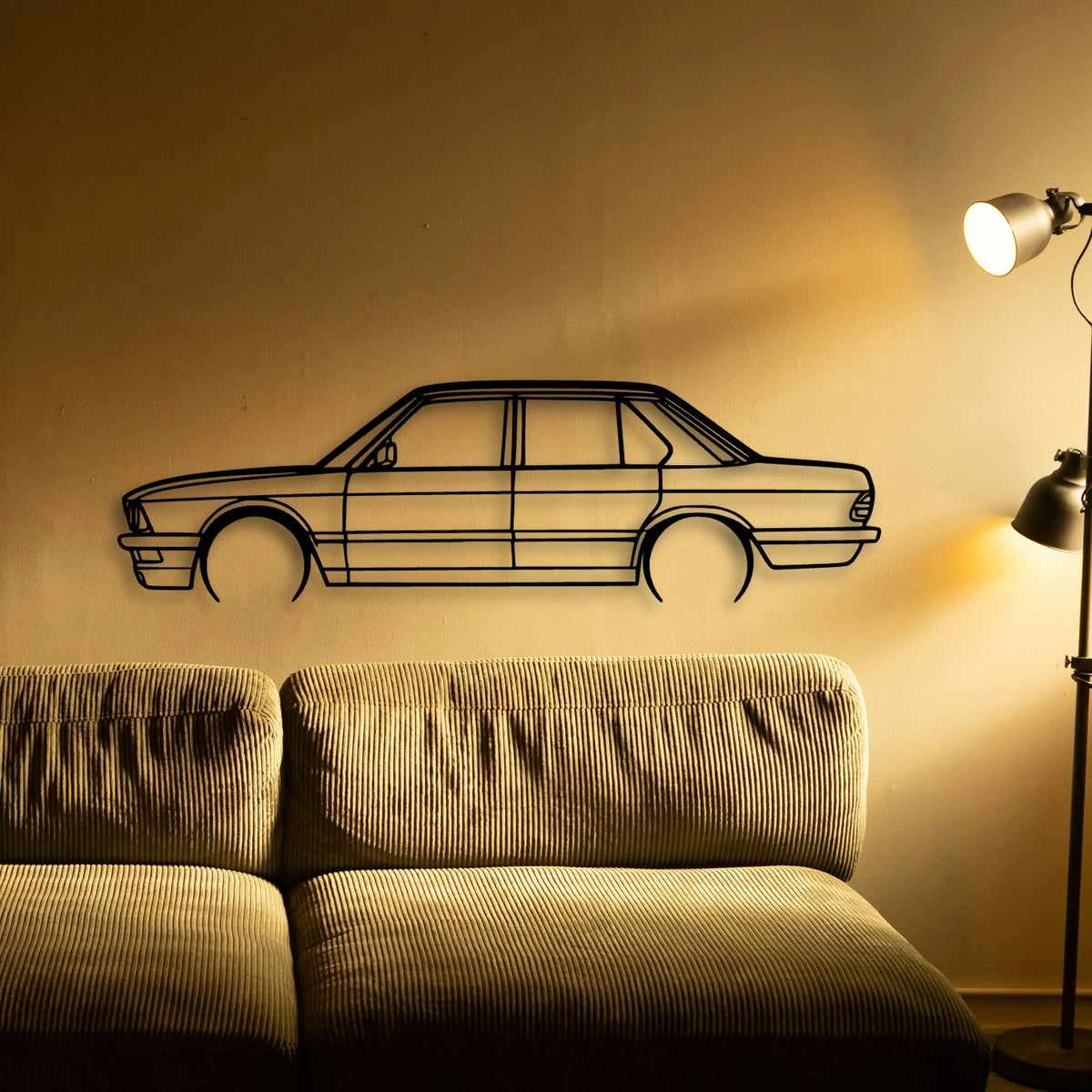 E28 1983 Classic Silhouette Metal Wall Art - Tinvibe