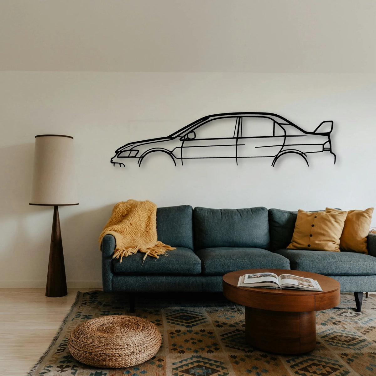 EVO IX Classic Silhouette Metal Wall Art - Tinvibe