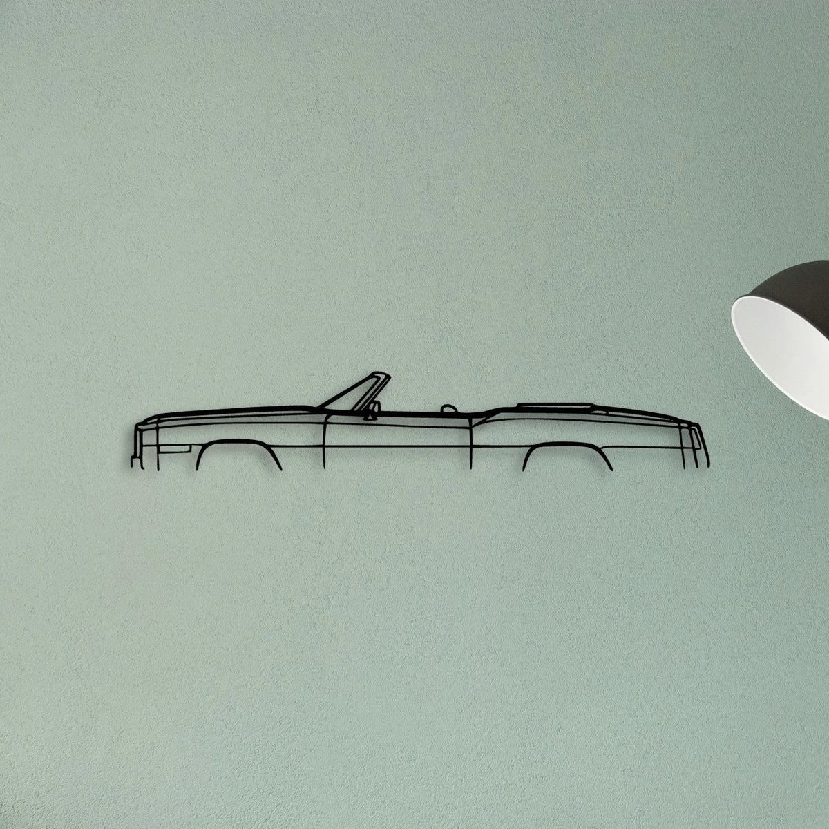 Eldo Convertible 1975 Classic Silhouette Metal Wall Art - Tinvibe