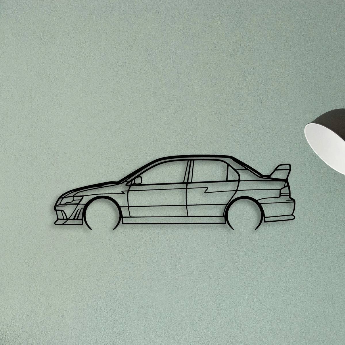 EVO 7 RS2 Classic Silhouette Metal Wall Art - Tinvibe