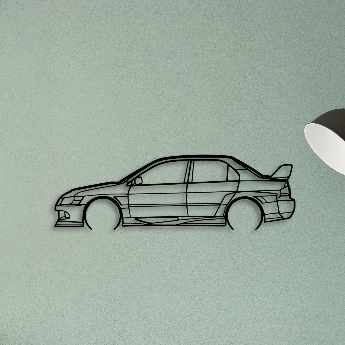 EVO VIII Widebody Classic Silhouette Metal Wall Art - Tinvibe