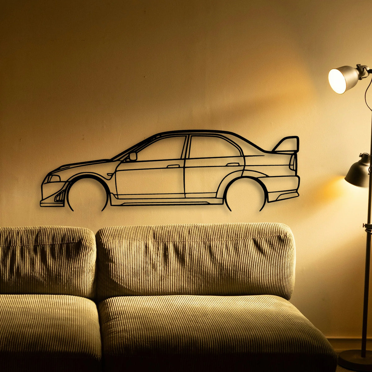 EVO VI 3 Classic Silhouette Metal Wall Art - Tinvibe