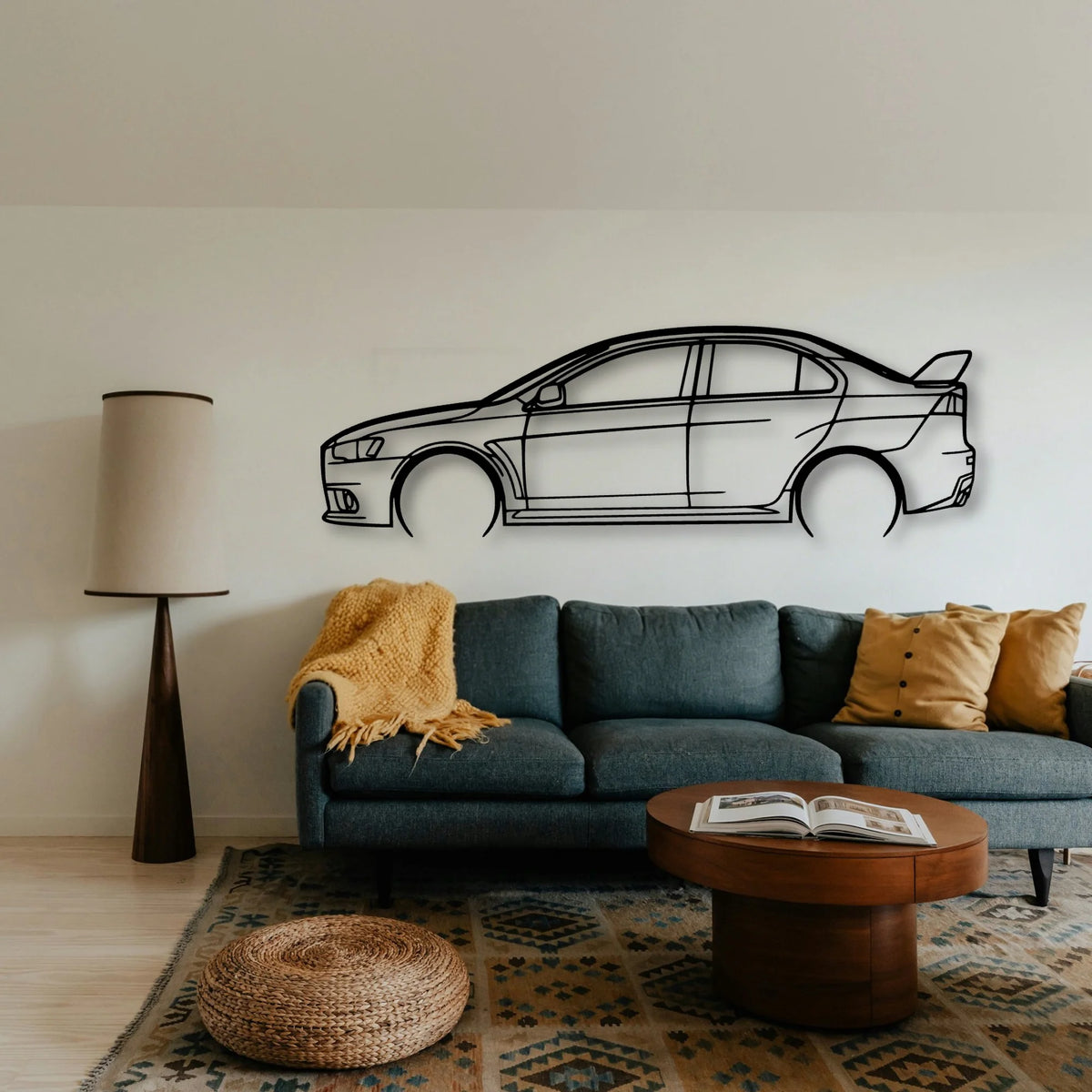 EVO X 2 Classic Silhouette Metal Wall Art - Tinvibe