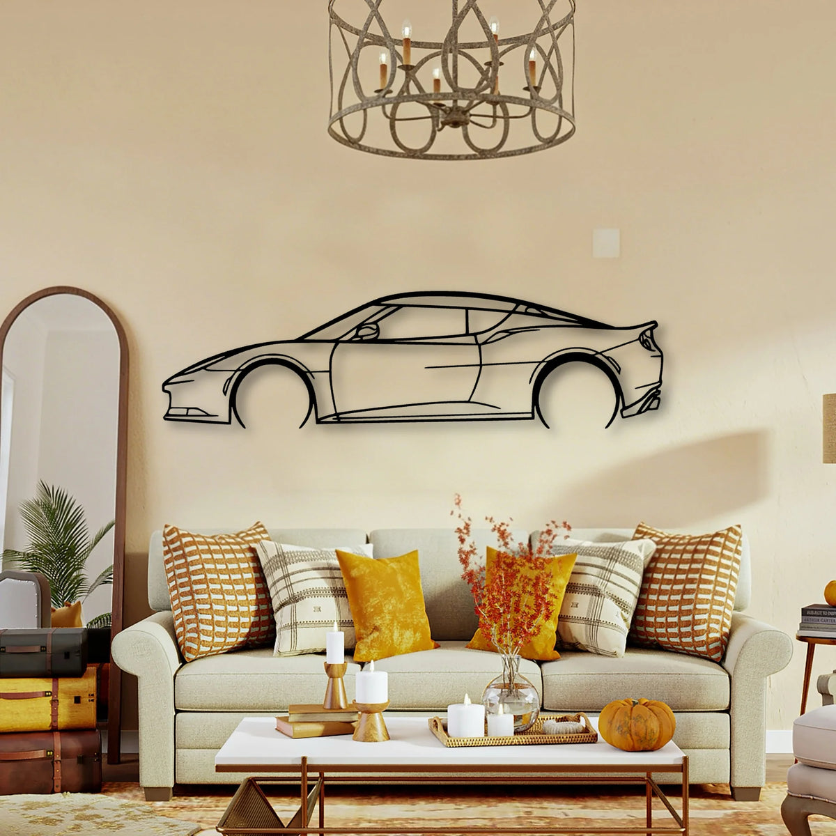 Evora S Classic Silhouette Metal Wall Art - Tinvibe