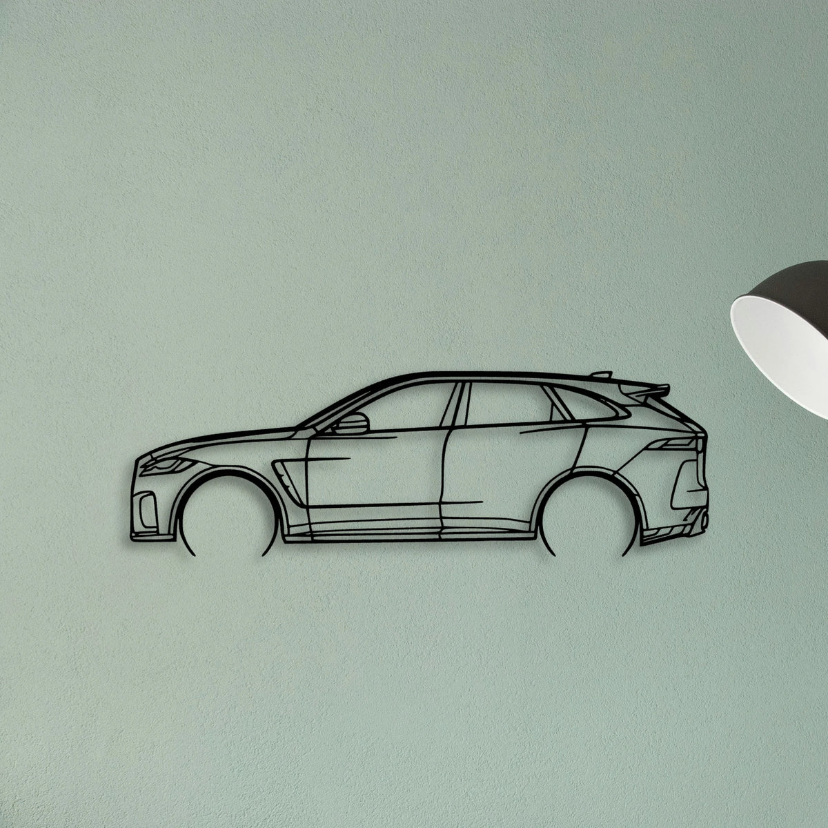 F Pace SVR 2 Classic Silhouette Metal Wall Art - Tinvibe