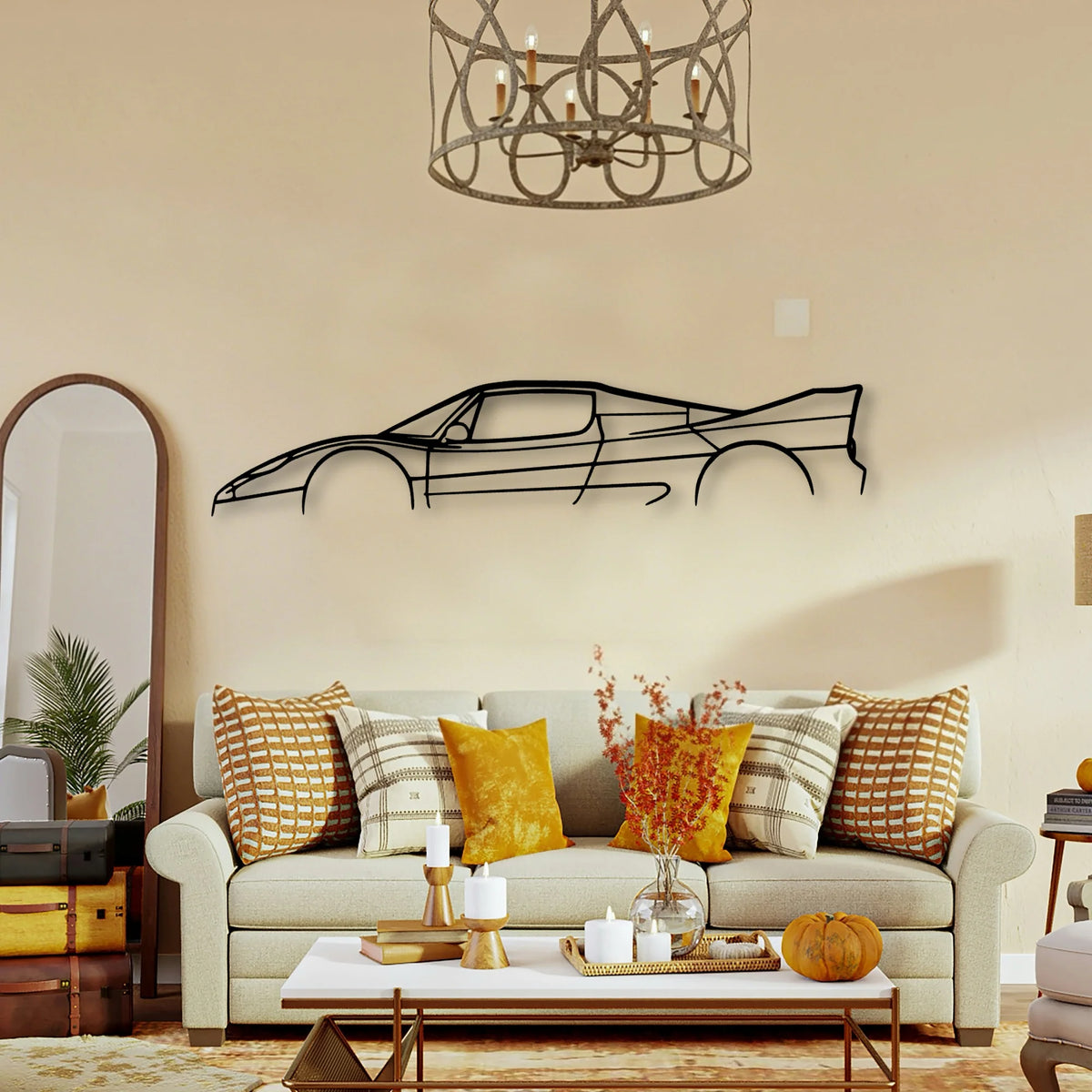 F50 Classic Silhouette Metal Wall Art - Tinvibe