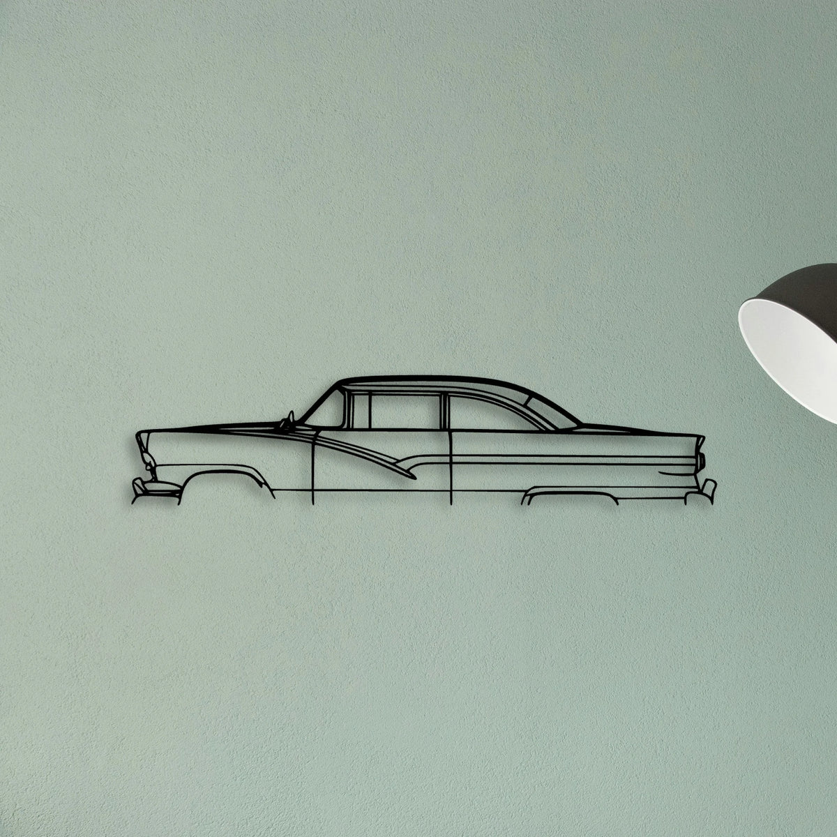 Fairlane 1956 Classic Silhouette Metal Wall Art - Tinvibe