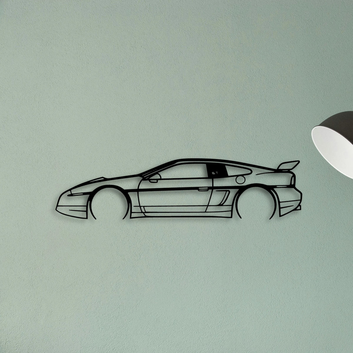 Fiero GT 1987 Classic Silhouette Metal Wall Art - Tinvibe
