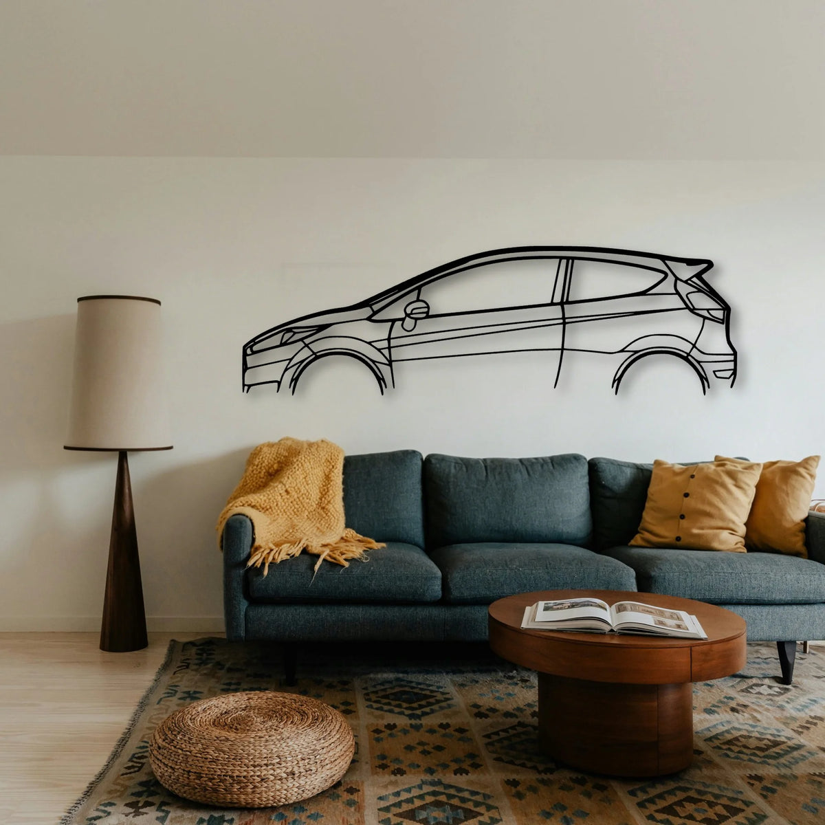 Fiesta MK7 Classic Silhouette Metal Wall Art - Tinvibe