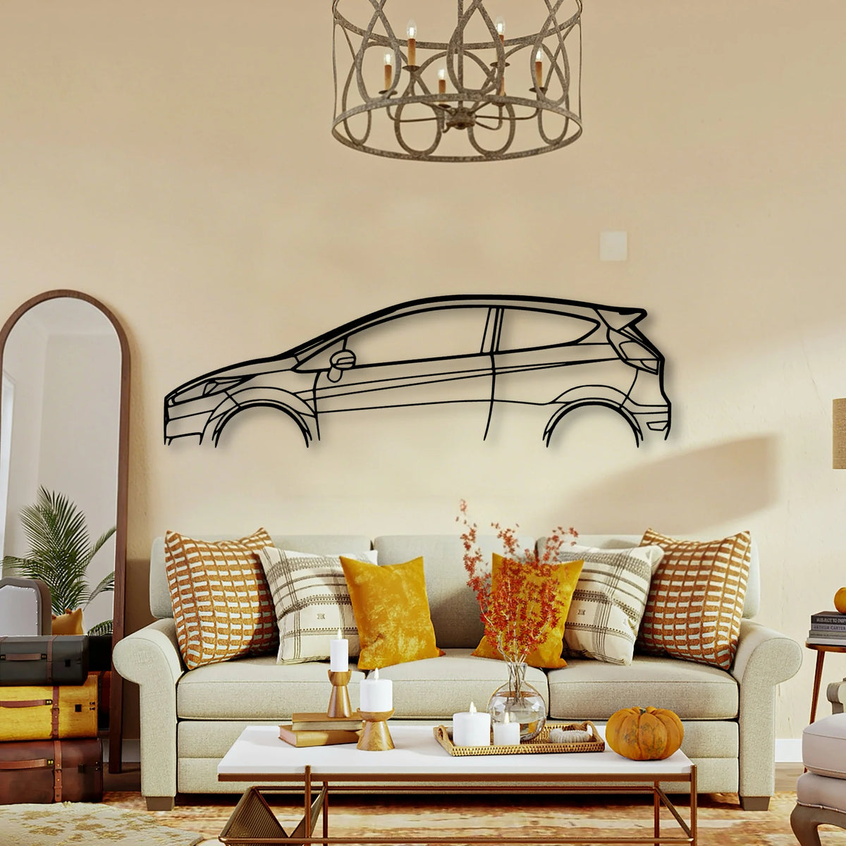 Fiesta MK7 Classic Silhouette Metal Wall Art - Tinvibe