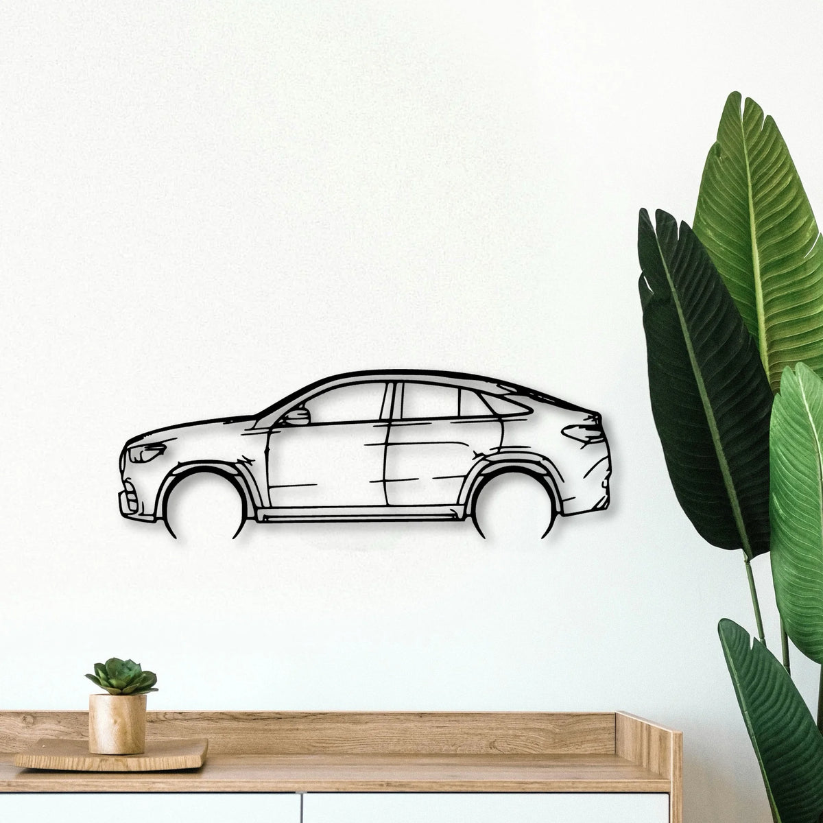 GLE 2021 Classic Silhouette Metal Wall Art - Tinvibe