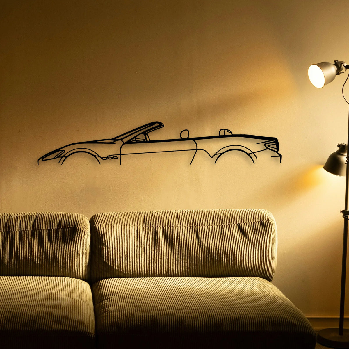 GT Convertible Classic Silhouette Metal Wall Art - Tinvibe