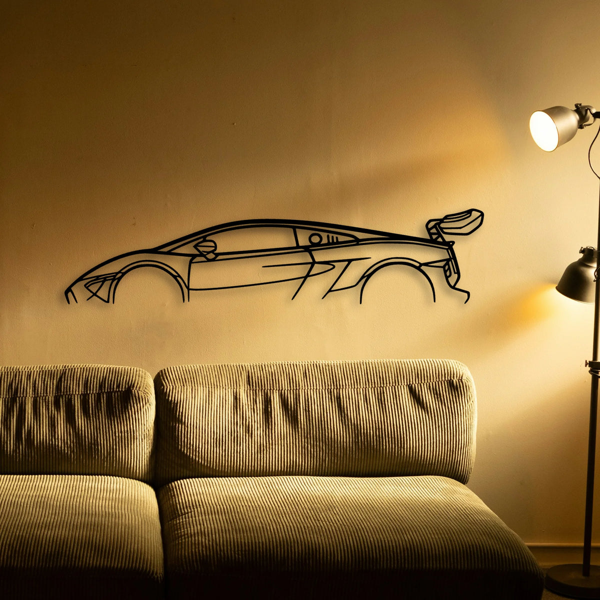 Gallardo Super Trofeo Classic Silhouette Metal Wall Art - Tinvibe