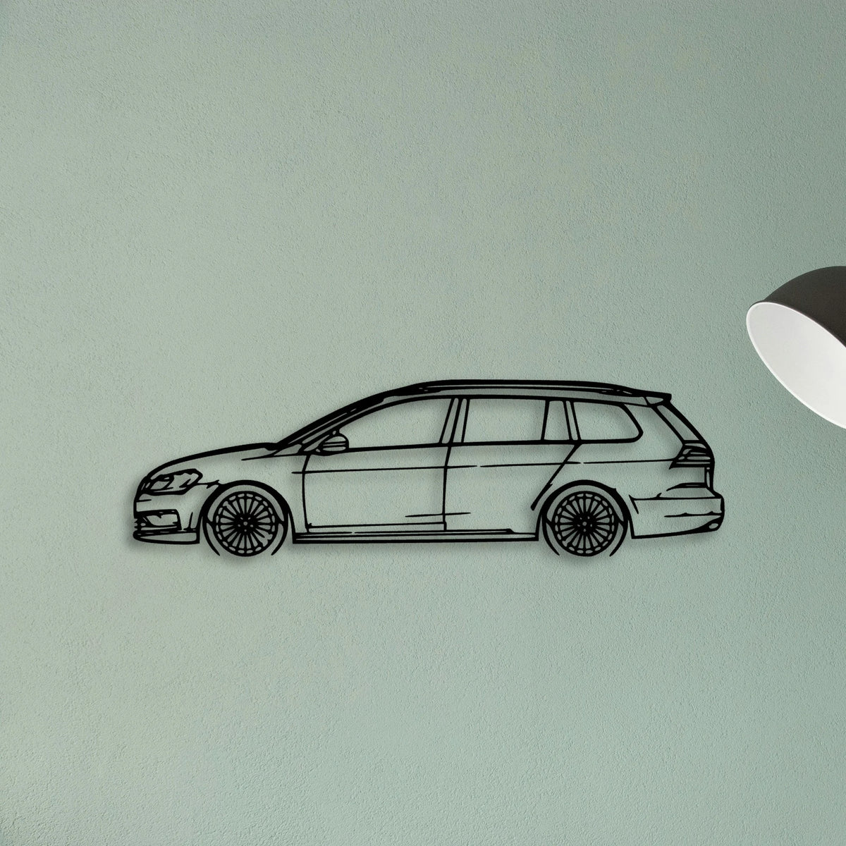 Golf 7 Wagon Classic Silhouette Metal Wall Art - Tinvibe