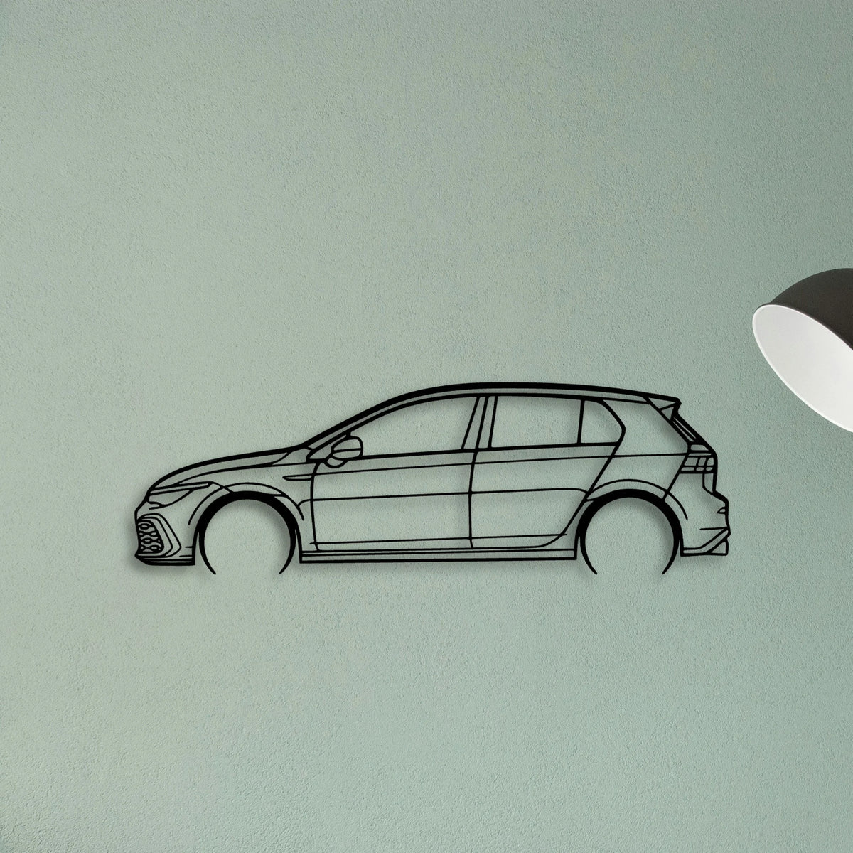 Golf 8 GTI Classic Silhouette Metal Wall Art - Tinvibe