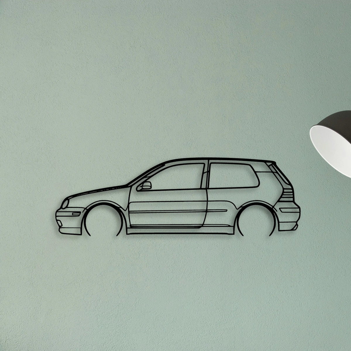 Golf GTI MK4 2 Classic Silhouette Metal Wall Art - Tinvibe