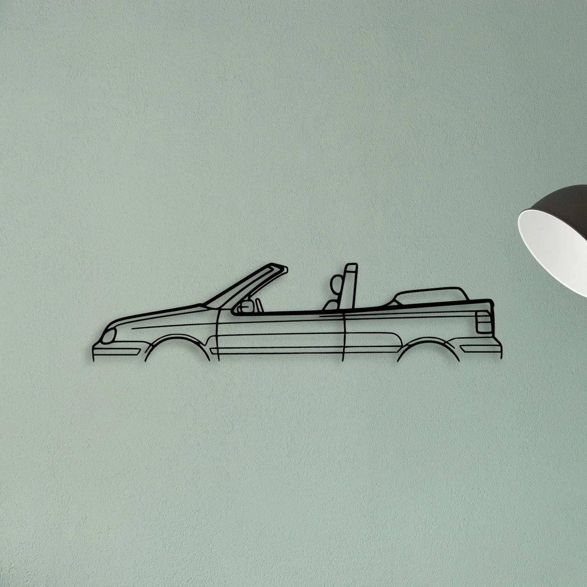 Golf MK4 Cabrio Classic Silhouette Metal Wall Art - Tinvibe