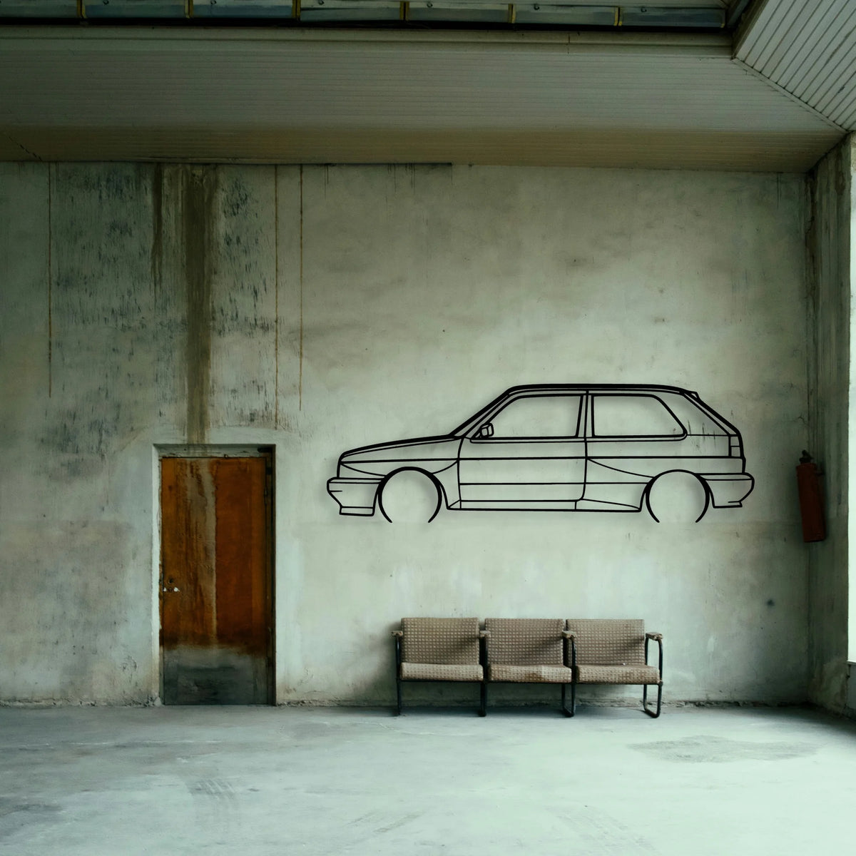 Golf Rallye Classic Silhouette Metal Wall Art - Tinvibe