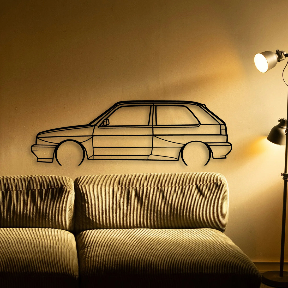 Golf Rallye Classic Silhouette Metal Wall Art - Tinvibe