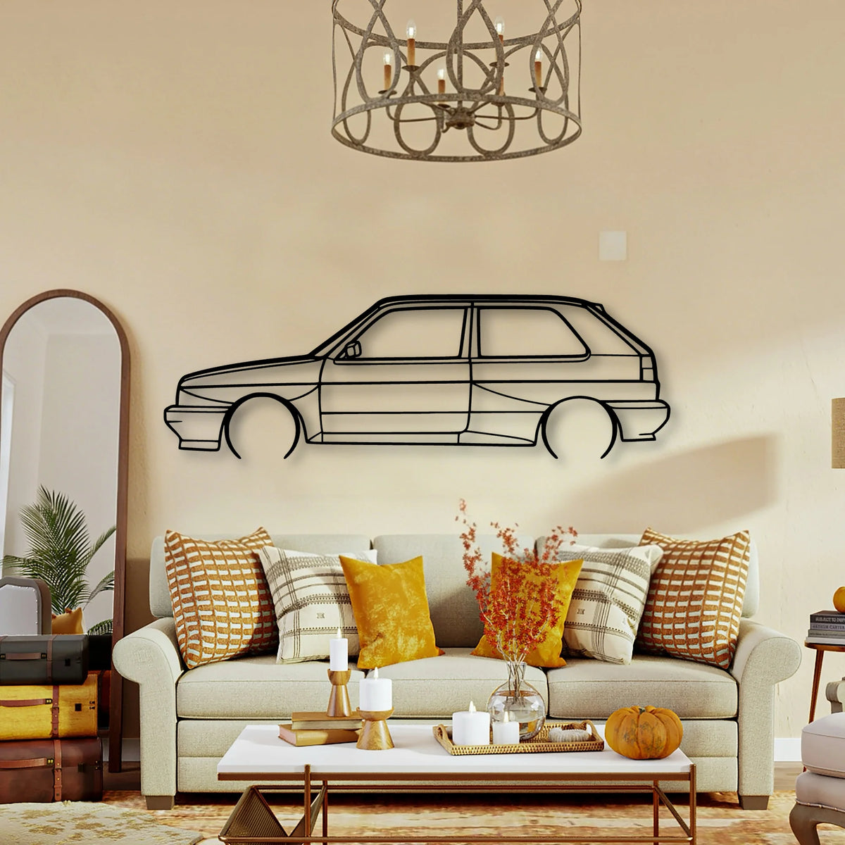 Golf Rallye Classic Silhouette Metal Wall Art - Tinvibe